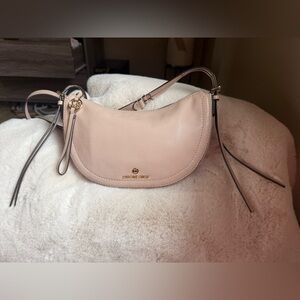 Michael Kors Blush Pebble Leather Crescent Shoulder Bag